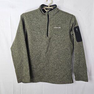 Avalanche Sweatshirt Mens M Green 1/4 Zip Long Sleeve Pullover Jacket Thermal
